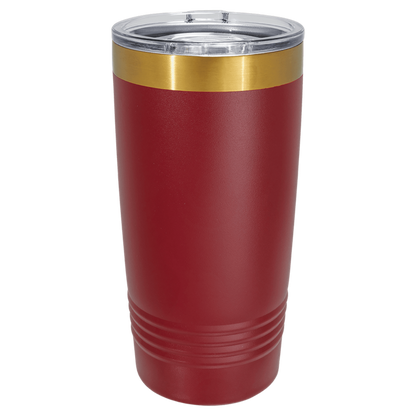 Polar Camel 20 0z. Bright Gold ION-Plated Ringneck Tumbler with slider lid