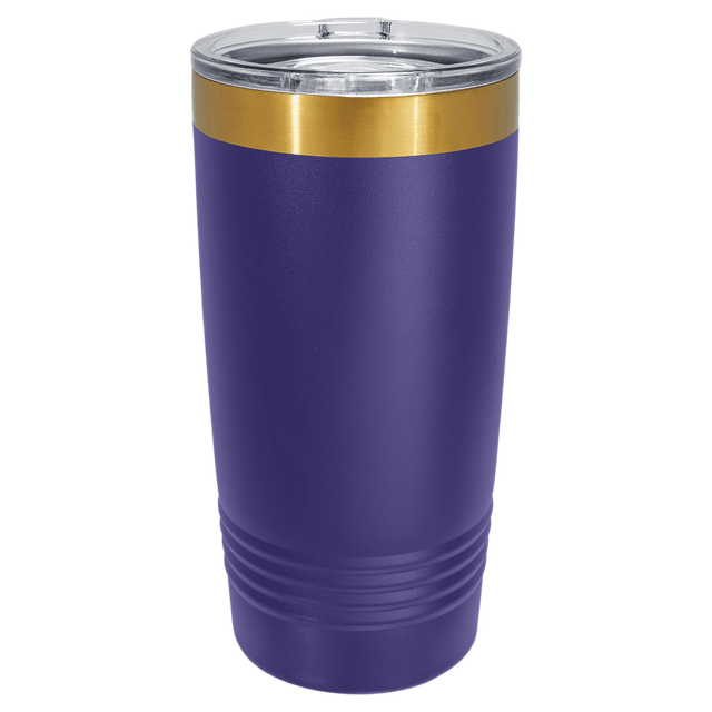 Polar Camel 20 0z. Bright Gold ION-Plated Ringneck Tumbler with slider lid