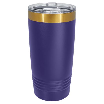 Polar Camel 20 0z. Bright Gold ION-Plated Ringneck Tumbler with slider lid