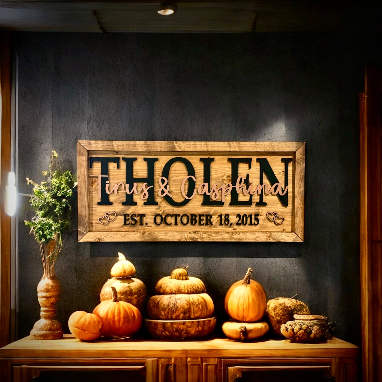 Custom Family Name Sign - 16" x 36"